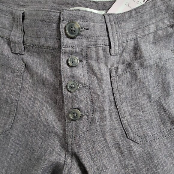 CAbi Womens Gray Slate Linen Sailor Pants Size 8 Wide Leg Casual 371New $98 - Picture 4 of 12